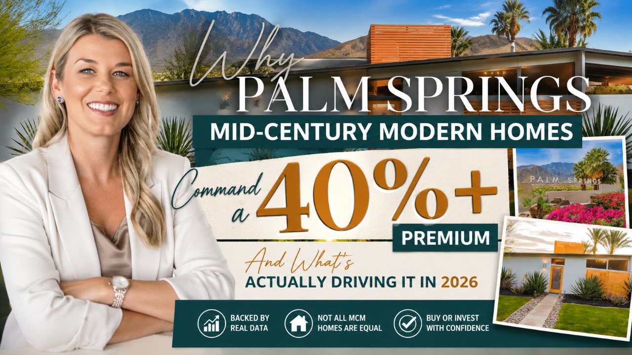 Why Palm Springs Mid-Century Modern Homes Command a 40%+ Premium — And What's Actually Driving It in 2026